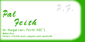 pal feith business card